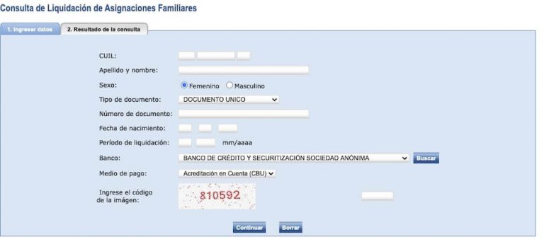 Liquidación CUNA / SUAF con CUIL - julio 2026 ANSES - Monto y fecha de ...
