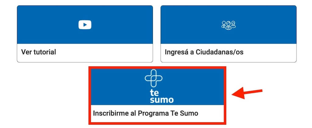como anotarse en el Plan Te Sumo paso 4
