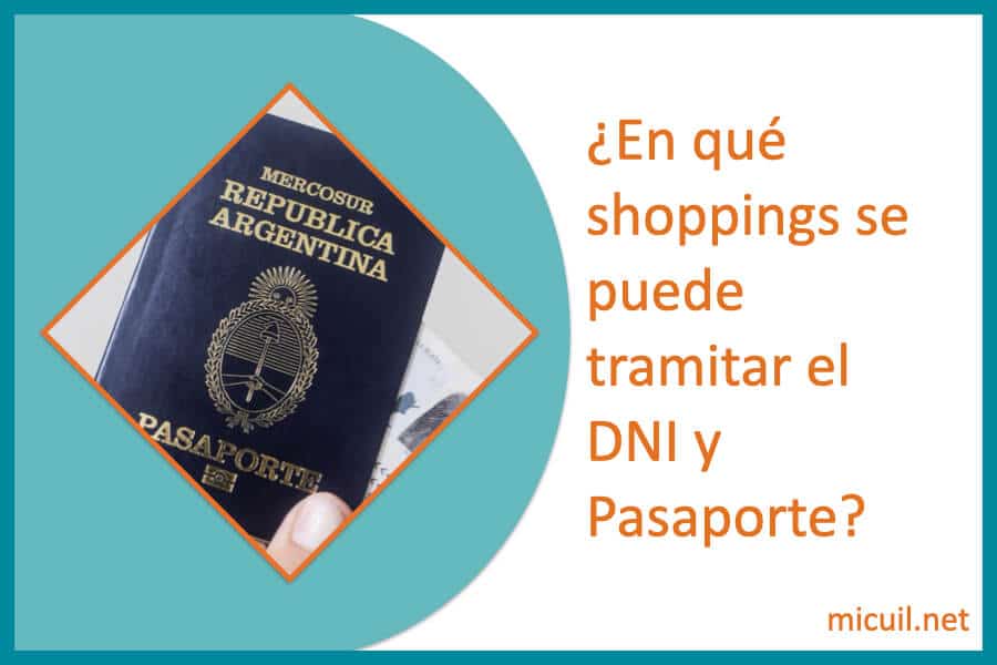 ¿En qué shoppings se puede tramitar el DNI y Pasaporte?